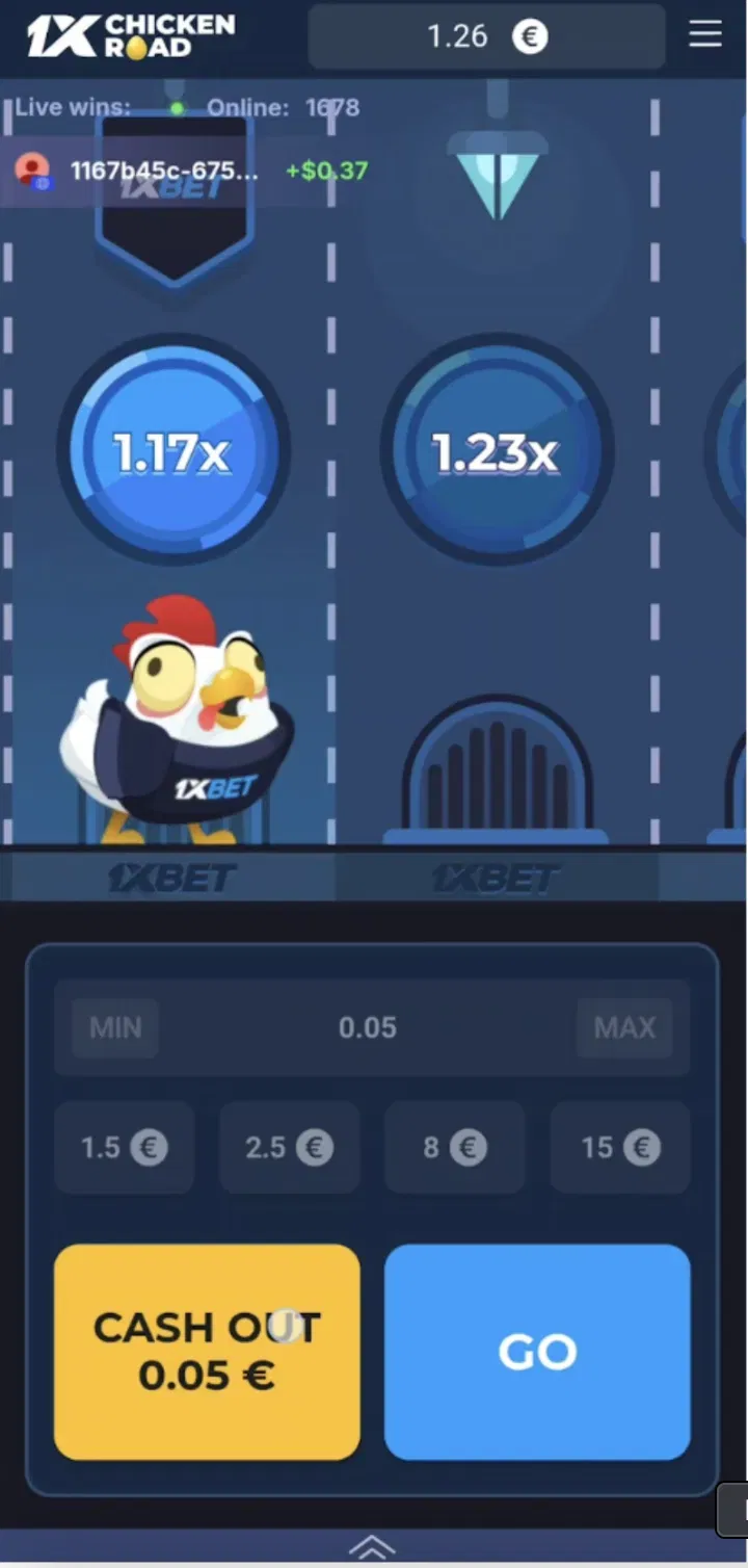 Playing Chicken Road, a provably-fair 1xGames crash game, on 1xBet Ghana