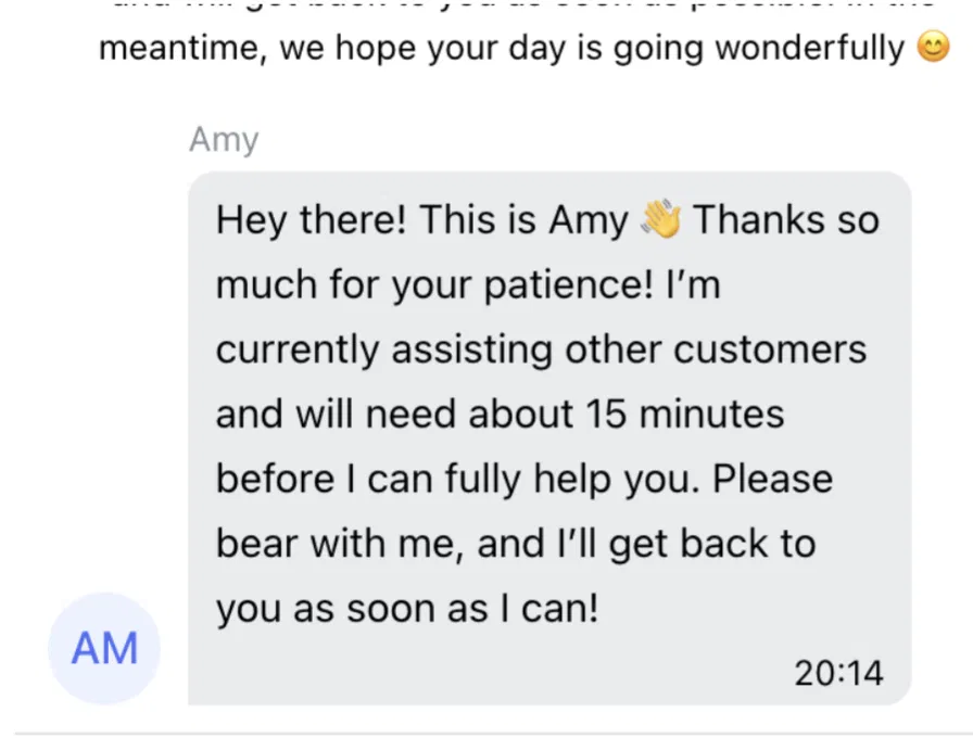 Melbet Ghana live support chat where the agent estimates a 15-minute wait at peak time